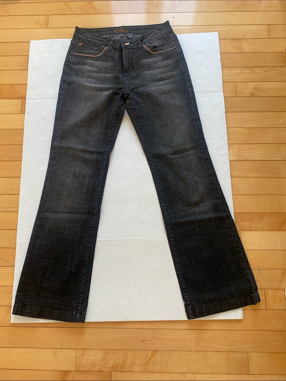 KIKIT Charcoal Boot Cut Denim Jeans, Size 4